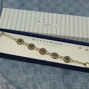 Liz Claiborne Crazy Horse Bracelet & Earrings Set